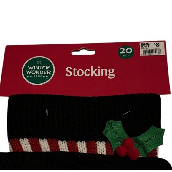 Snowman Christmas Stocking 20 Inches Winter Wonder Lane Holiday Raised Nose NEW - Picture 3 of 5